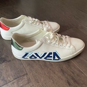 Gucci Ace Loved Leather Sneakers